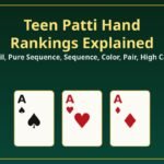 Teen Patti hand rankings explained with three playing cards